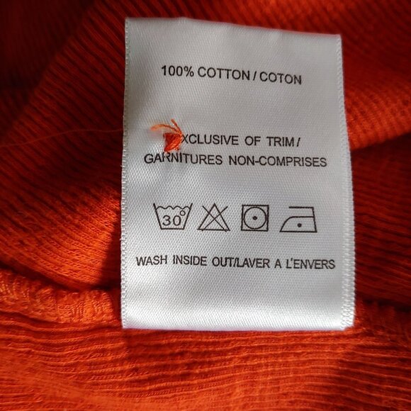 Bootheel Trading Y2K Orange Cowgirl Rodeo Country Western L-Sleeve Shirt L - Picture 10 of 10